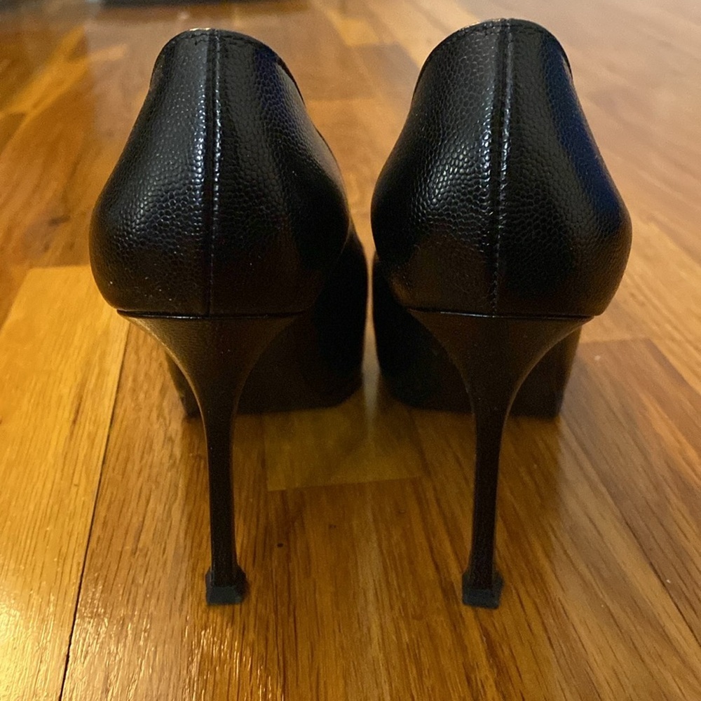 Yves Saint Laurent Women’s Black Heels Size 37 - Picture 5 of 7
